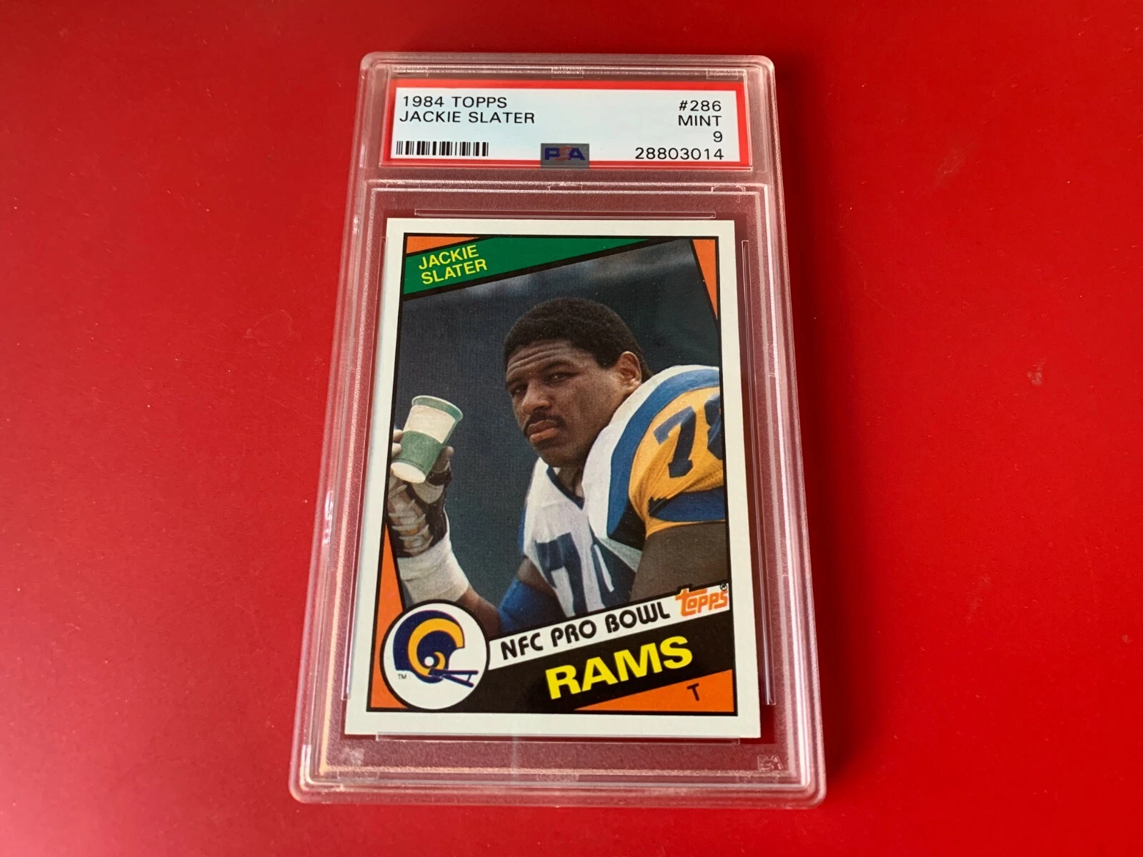 Jackie Slater Rams HOF 1984 Topps Rookie MINT PSA 9 RARE
