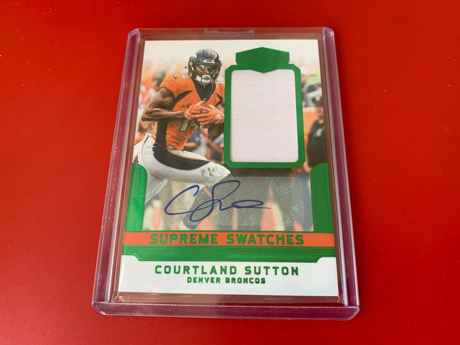 Courtland Sutton Broncos 2018 Panini Supreme Swatches Rookie Jersey Auto /35
