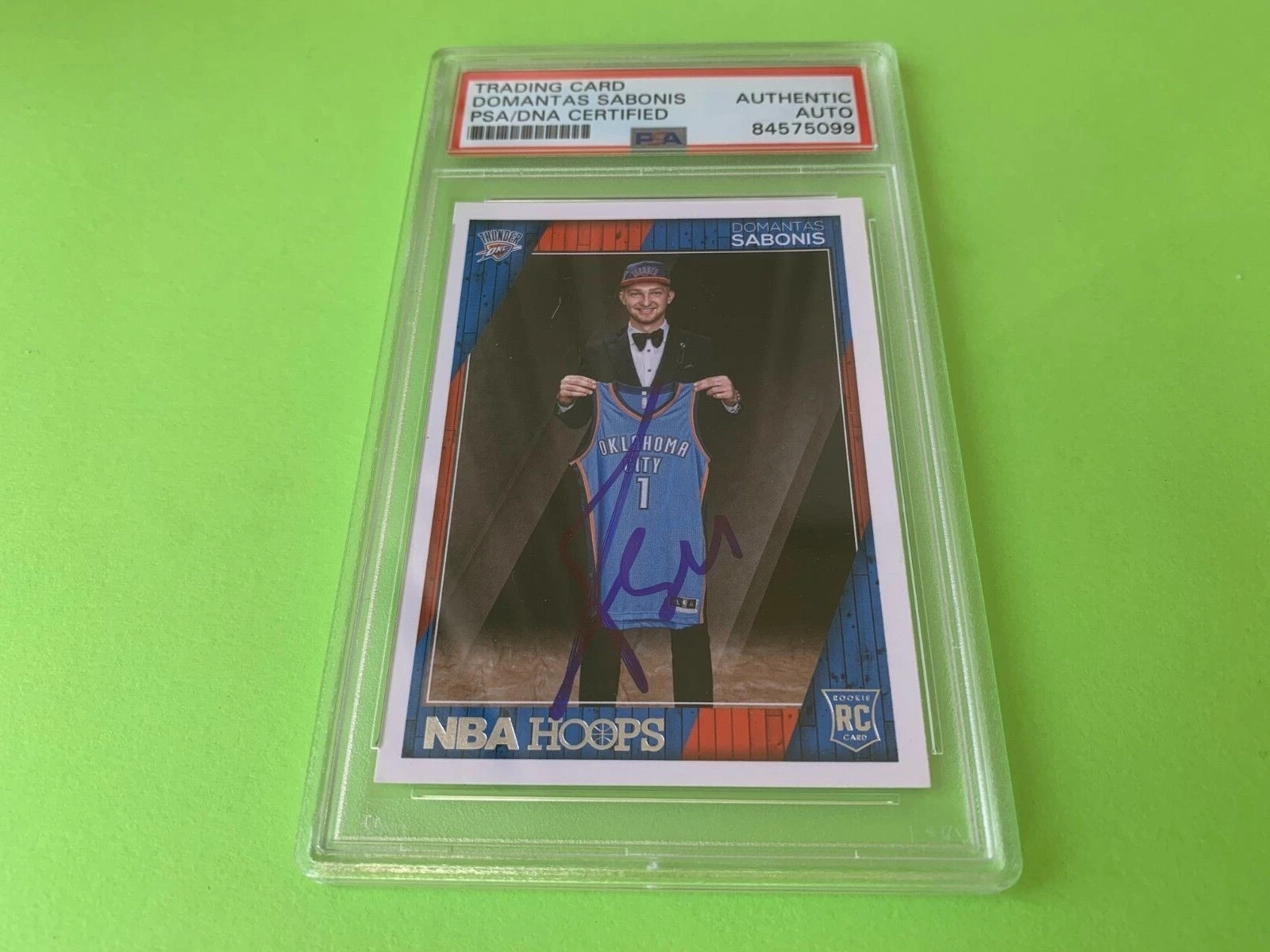 Domantas Sabonis 2016 Panini Hoops #271 Rookie Card Signed Auto PSA/DNA Slabbed
