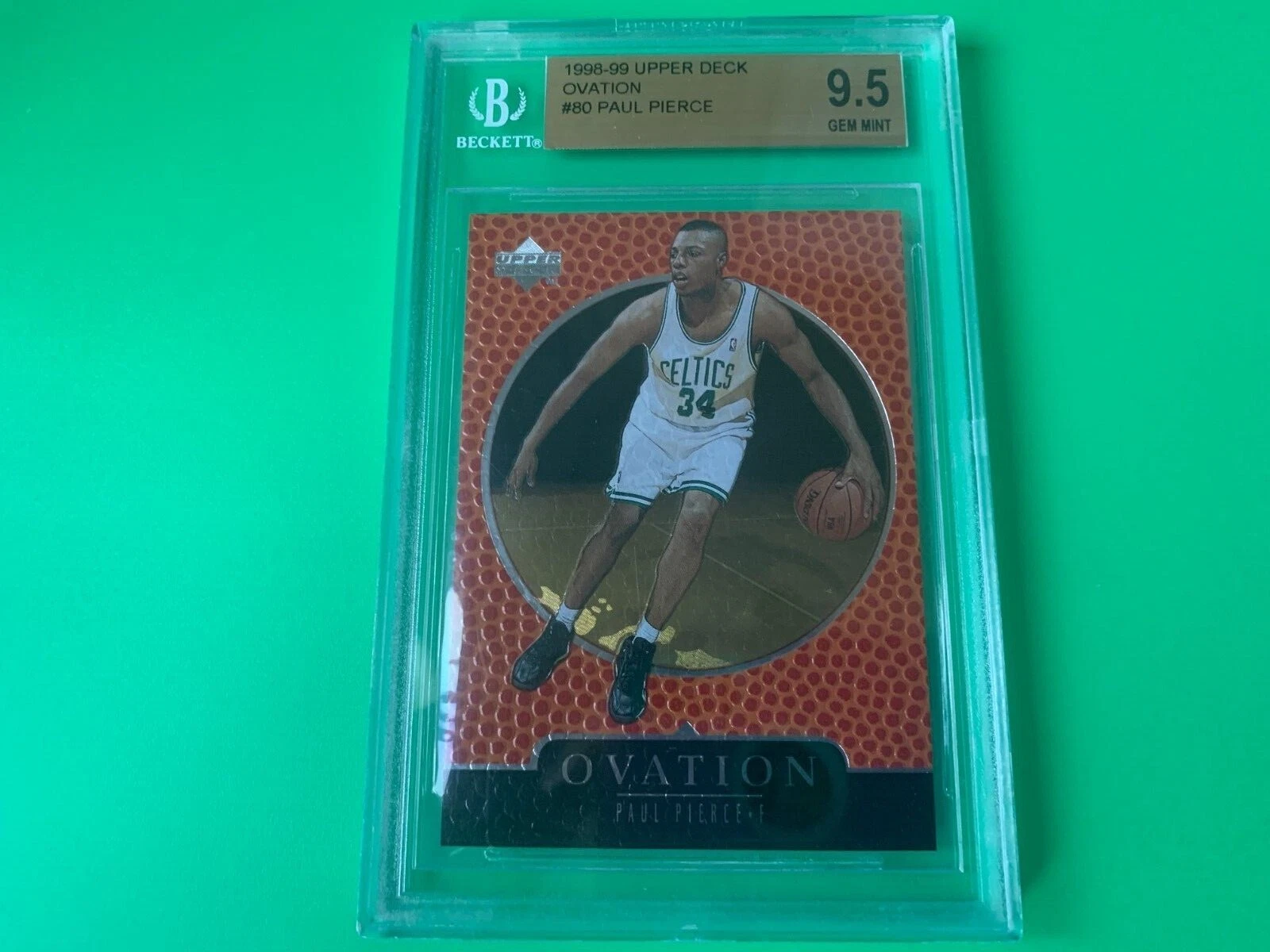Paul Pierce Celtics 1998-99 Upper Deck Ovation Rookie Card BGS 9.5 GEM MINT
