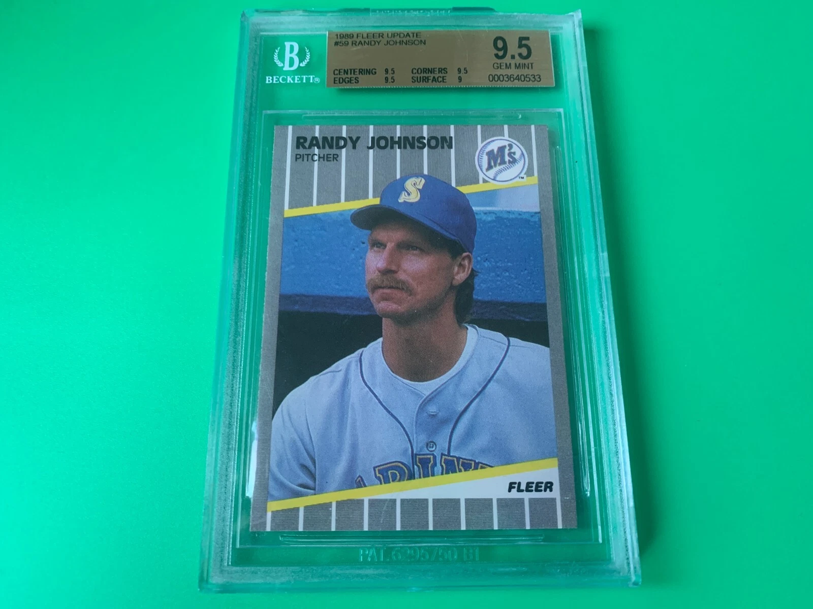 Randy Johnson HOF 1989 Fleer Update Rookie Card BGS 9.5 GEM MINT Encapsulated

