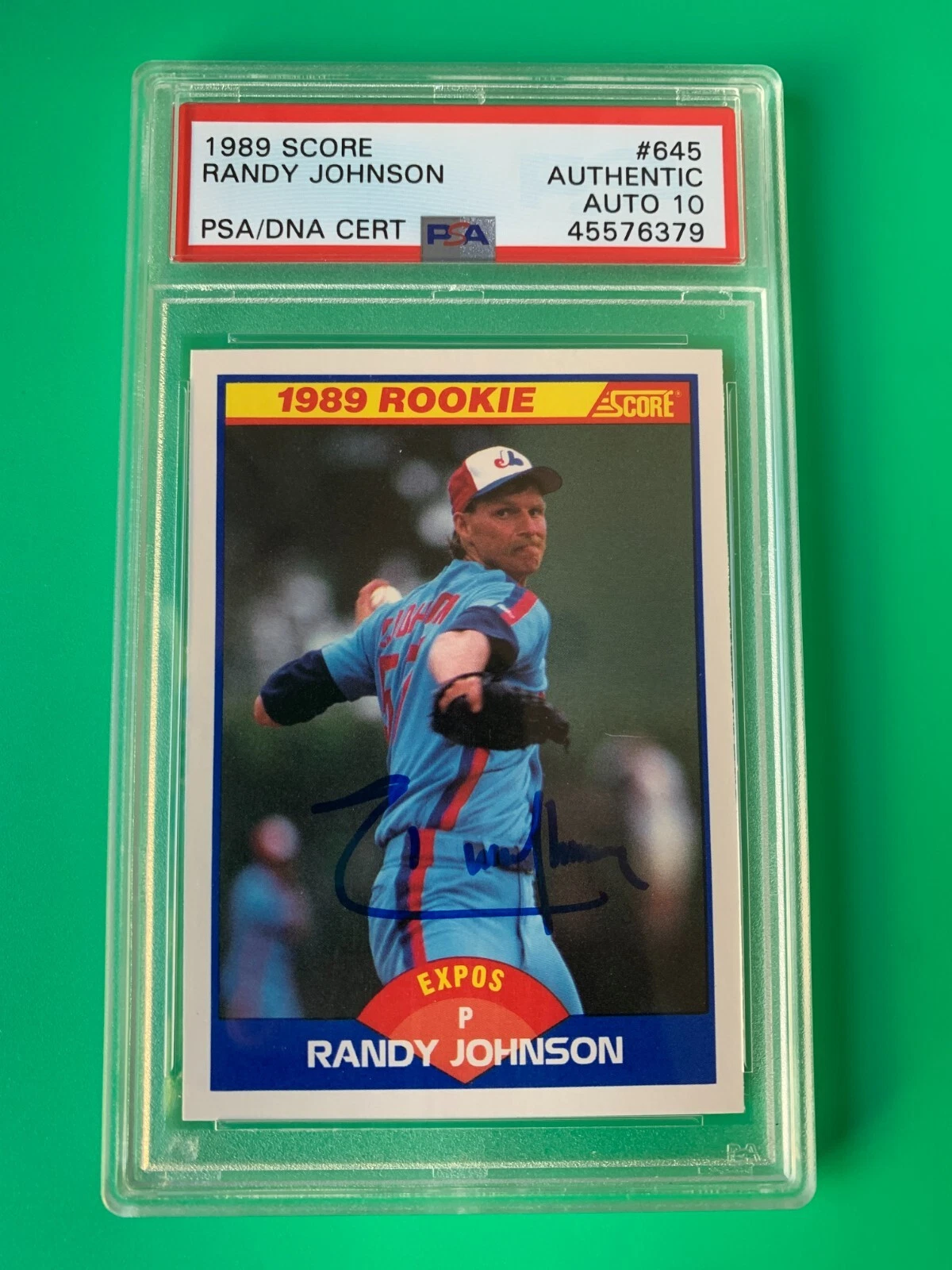 Randy Johnson HOF 1989 SCORE Rookie Card Signed Auto PSA/DNA 10 Gem Mint Slabbed
