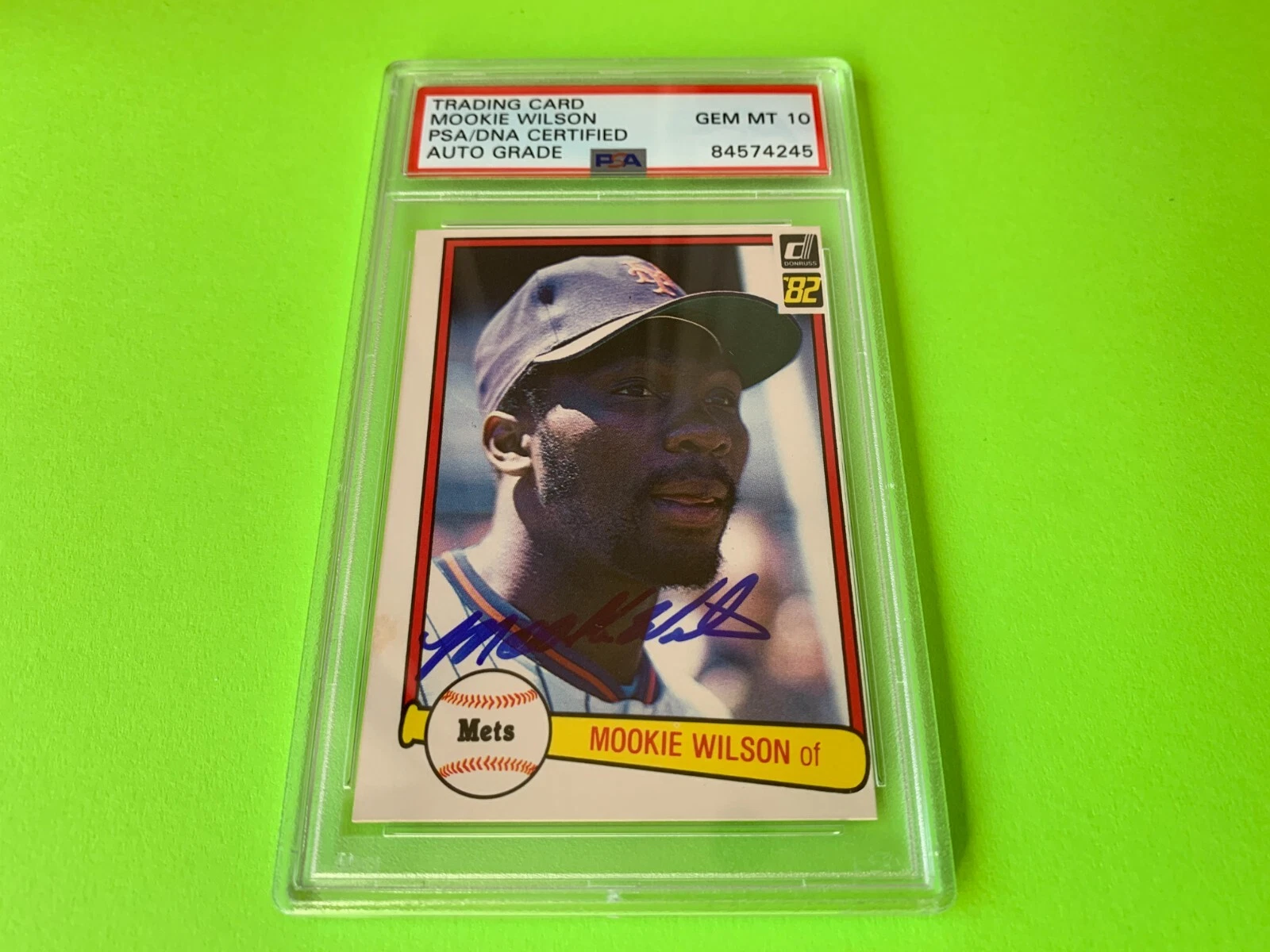 Mookie Wilson Mets 1982 Donruss Card Signed Auto PSA/DNA ENCAPSULATED
