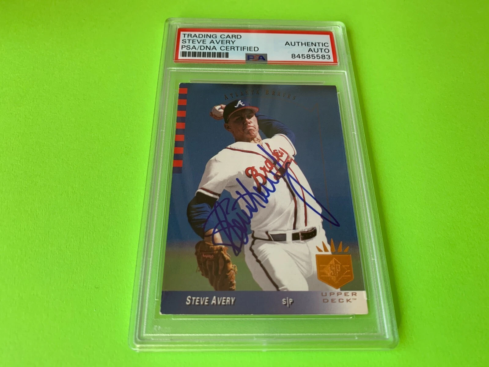 Steve Avery 1993 UD SP Upper Deck Signed Auto PSA/DNA ENCAPSULATED
