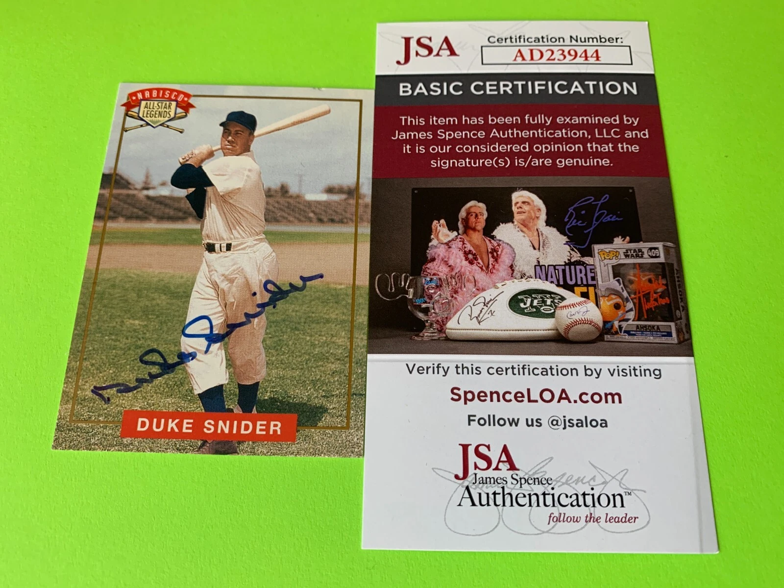 Duke Snider 1994 Nabisco All-Star Legends Card Signed Auto JSA COA
