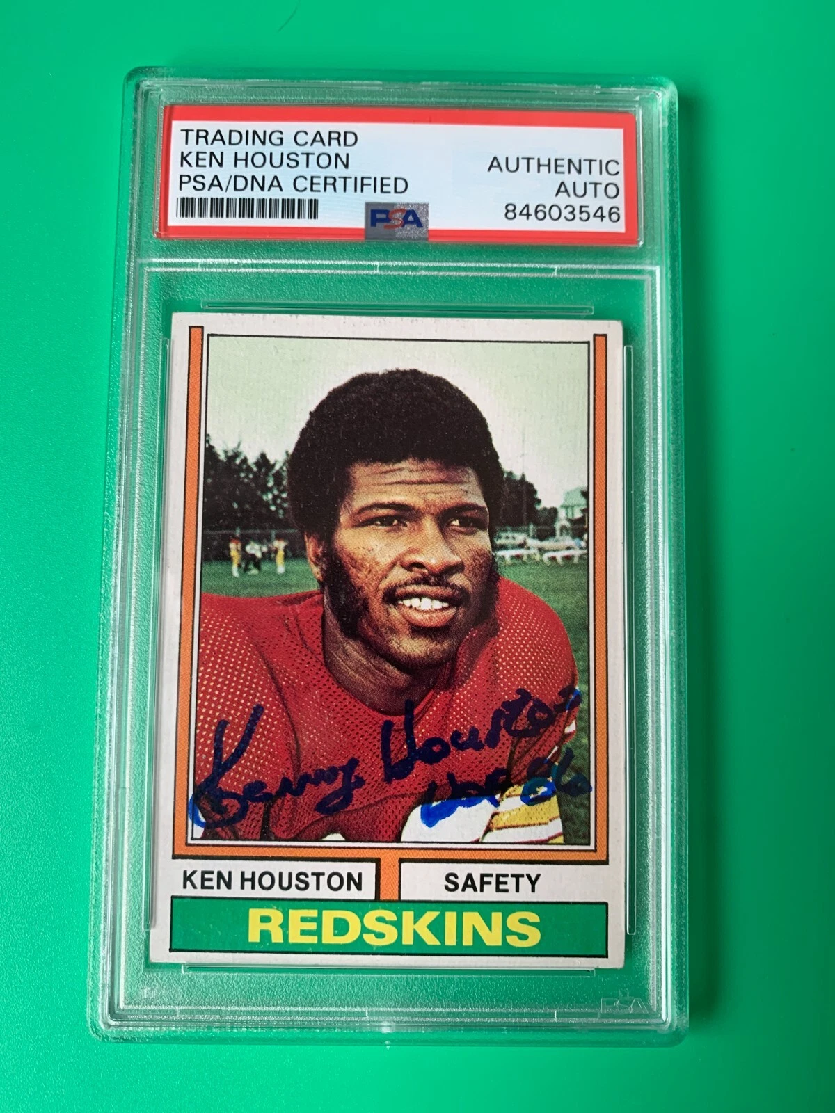 Ken Houston Redskins HOF 1974 Topps Signed Auto PSA/DNA ENCAPSULATED
