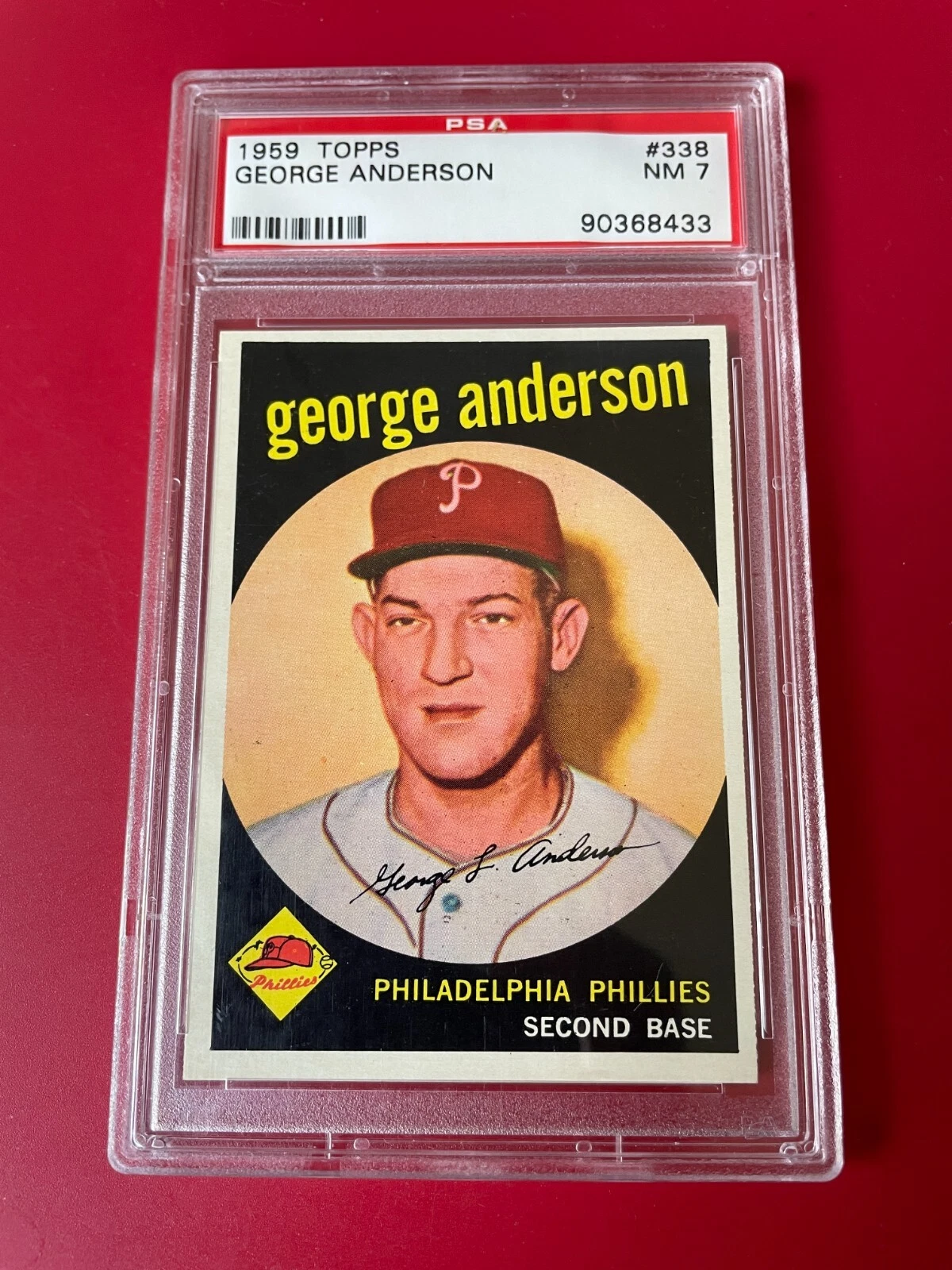 Sparky George Anderson HOF 1959 Topps Rookie PSA 7
