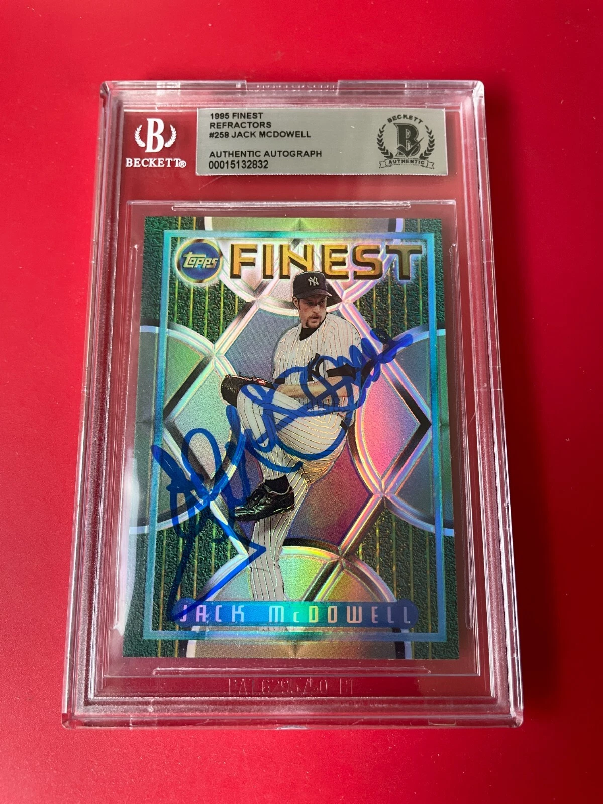 Jack McDowell White Sox MLB 1993 Finest Refractors Signed Auto Beckett BAS
