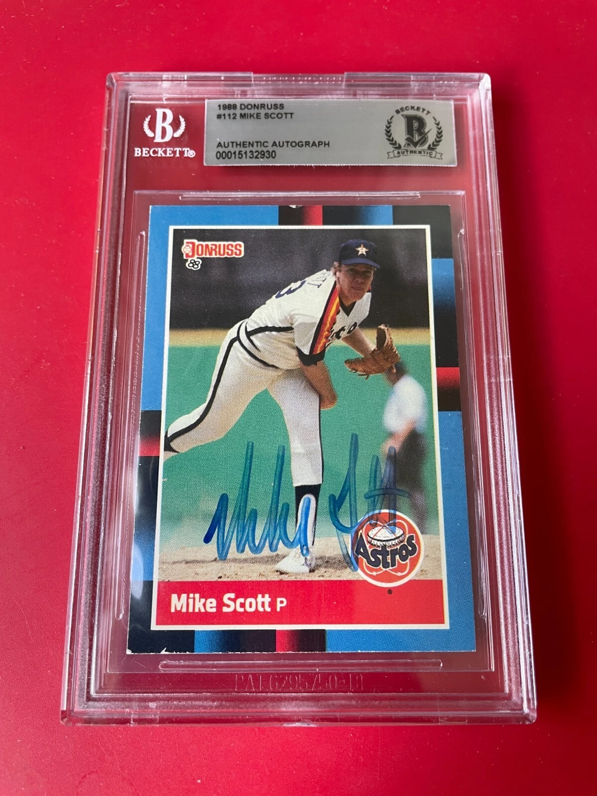 Mike Scott Astros MLB 1988 Donruss Card Signed Auto Beckett BAS COA
