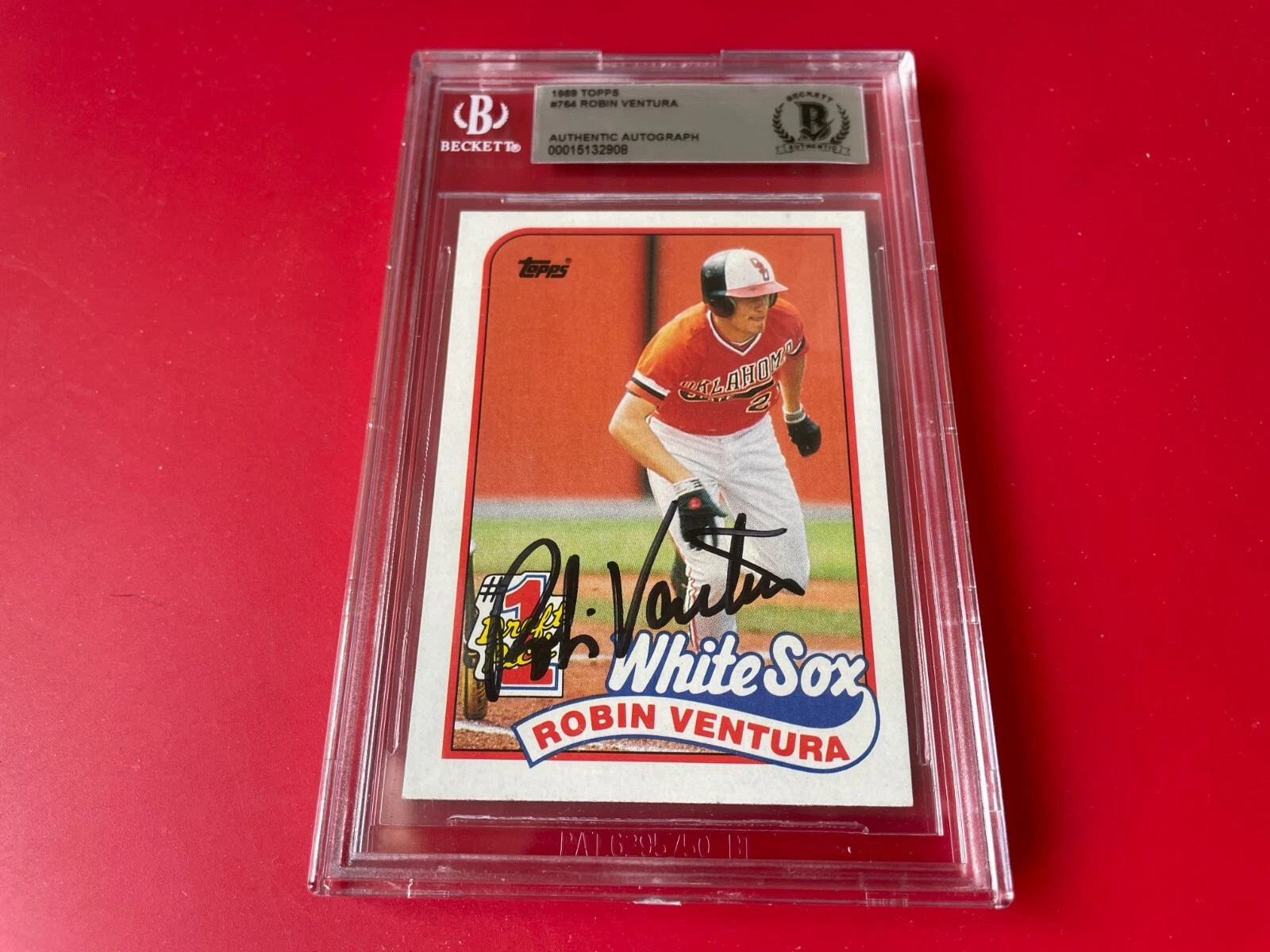 Robin Ventura MLB 1989 Topps Rookie Card Signed Auto Beckett BAS
