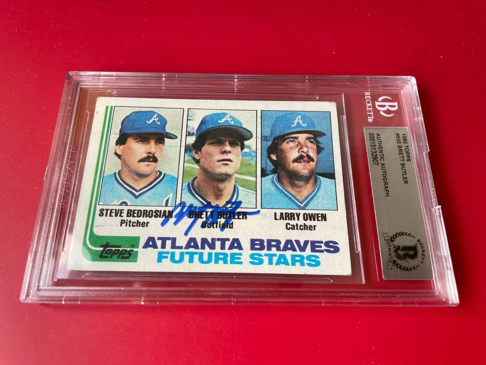 Brett Butler 1982 Topps Future Stars Rookie Card Signed Auto Beckett BAS
