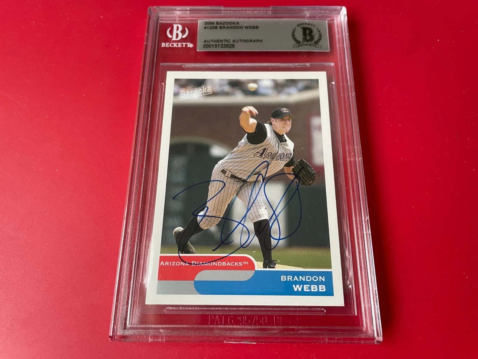 Brandon Webb 2004 Bazooka Card Signed Auto Beckett BAS
