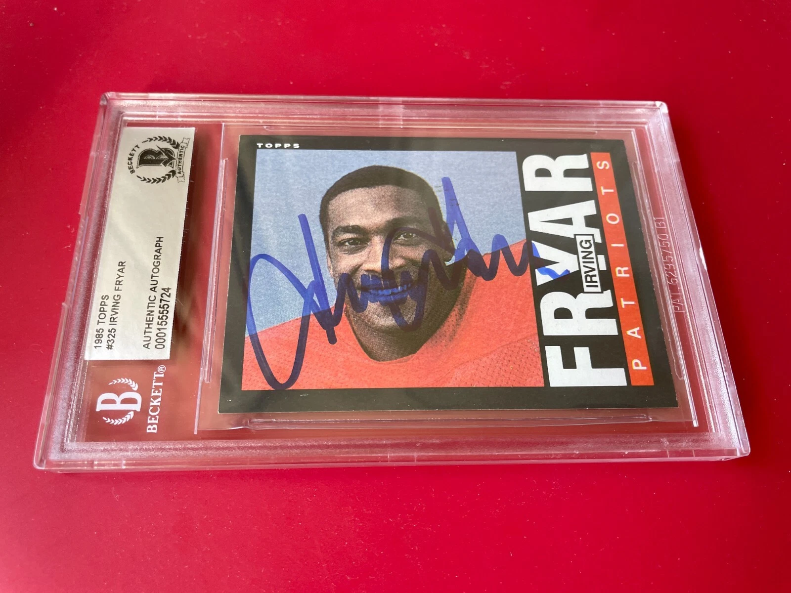 Irving Fryar Patriots HOF 1985 Topps Rookie Card Signed Auto Beckett BAS Slabbed
