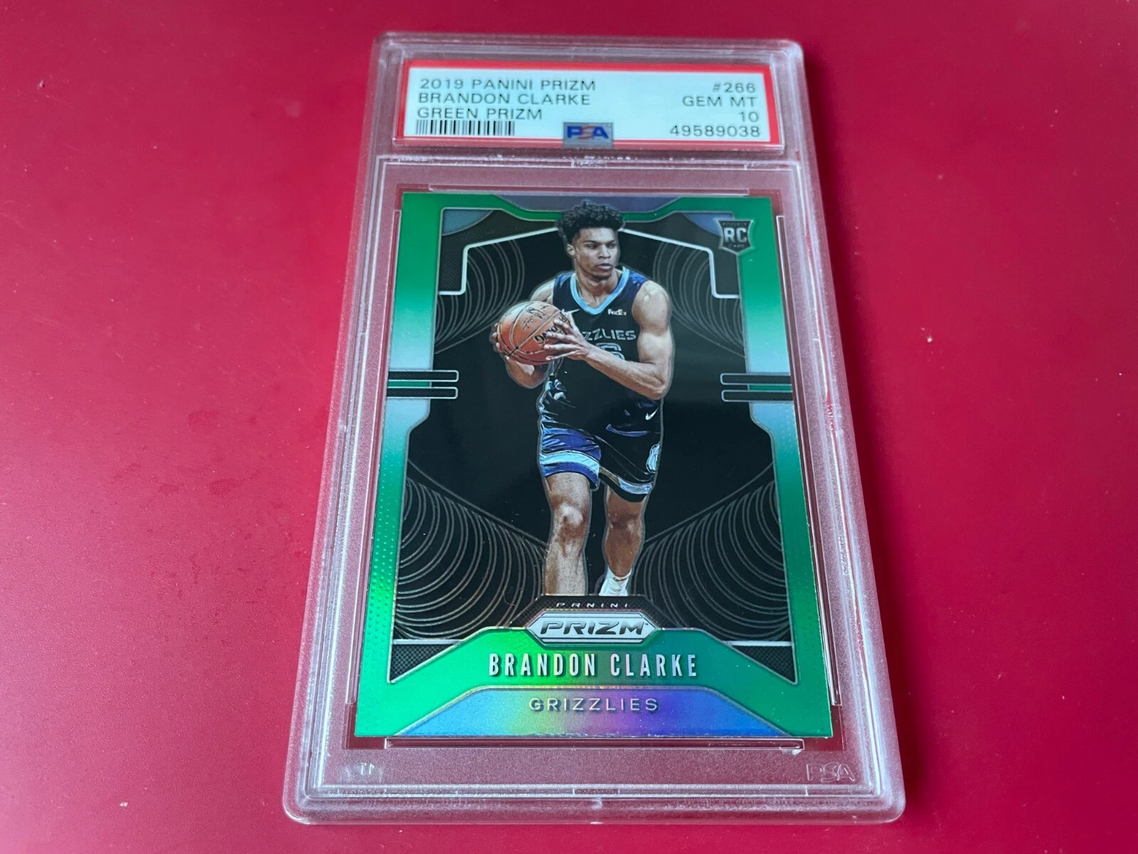 Brandon Clark Grizzlies 2019 Panini Prizm Green Rookie Card PSA 10 Gem Mint
