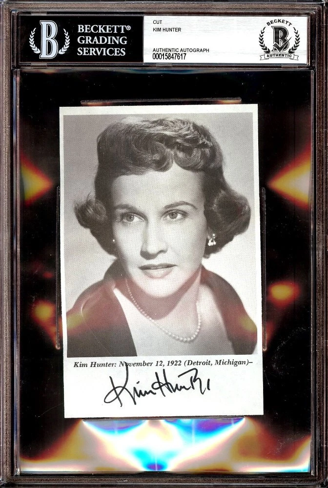 Kim Hunter Signed Autographed Cut Signature Planet of the Apes BAS Slabbed
