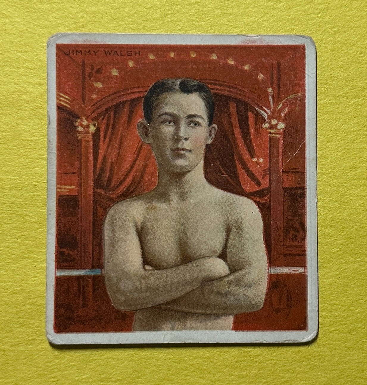 1910 T-218 CHAMPIONS JIMMY WALSH BOXING CARD COLLECTIBLE MEMORABILIA