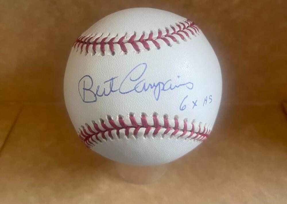 BERT CAMPANERIS A'S 6X AS SIGNED AUTO M.L. BASEBALL BECKETT AUTHENTICATED
