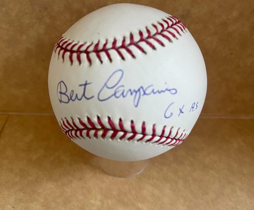 BERT CAMPANERIS A'S 6X AS SIGNED AUTO M.L. BASEBALL BECKETT AUTHENTICATED
