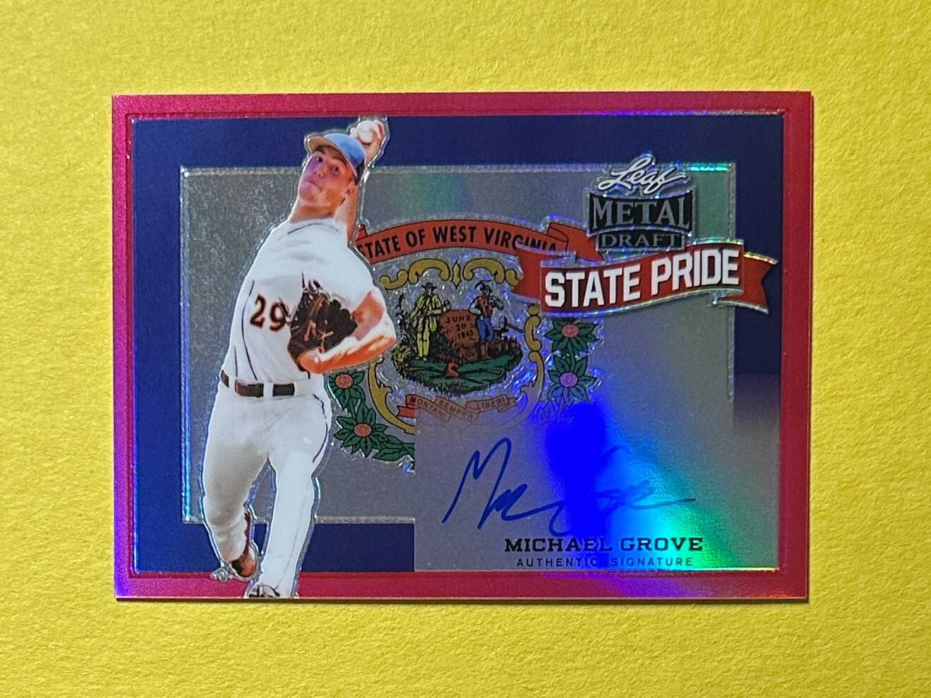 2018 LEAF METAL DRAFT MICHAEL GROVE STATE PRIDE AUTO /20 #SP-MG1

