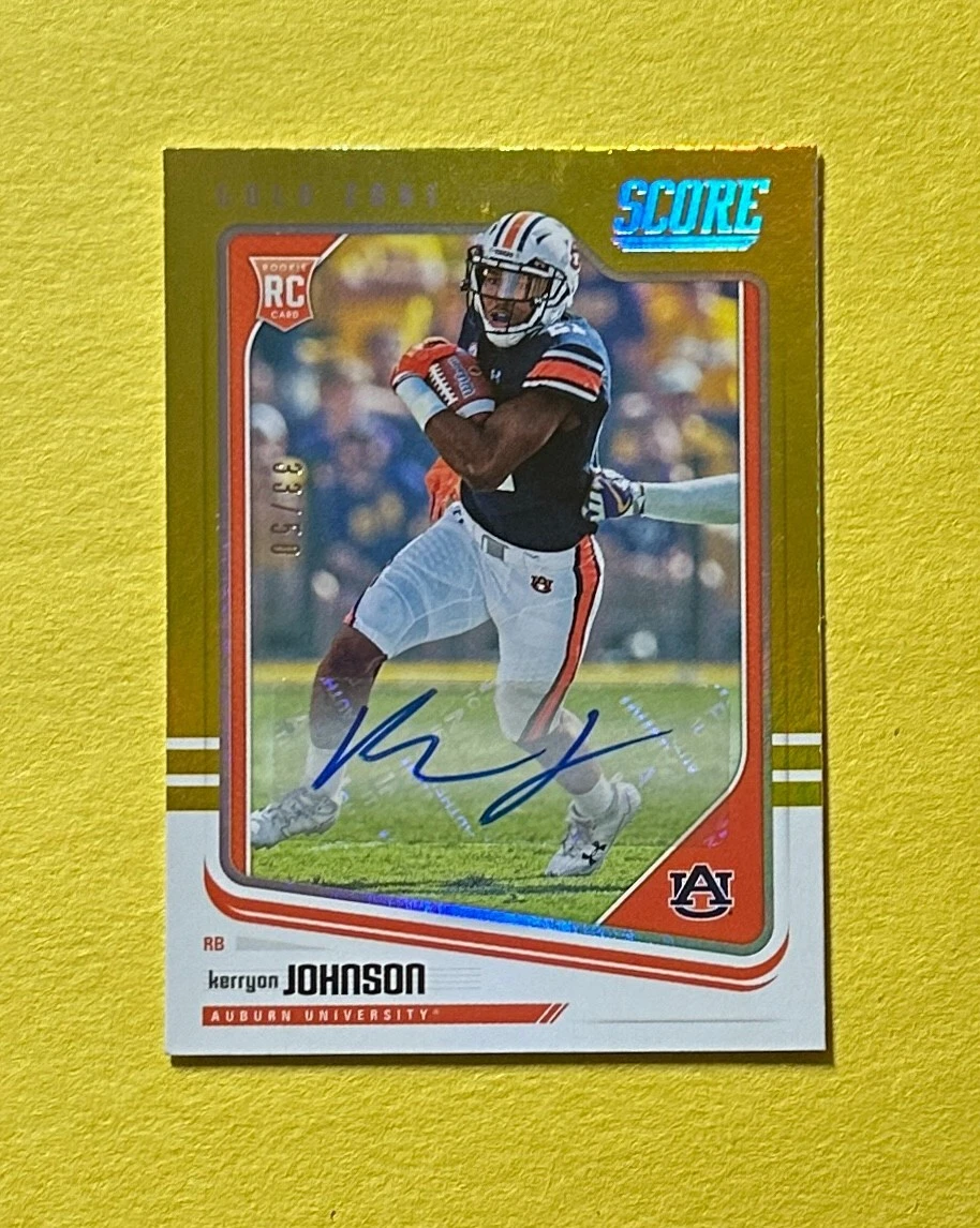 2018 PANINI SCORE KERRYON JOHNSON ROOKIE AUTO /50 #367 AUBURN
