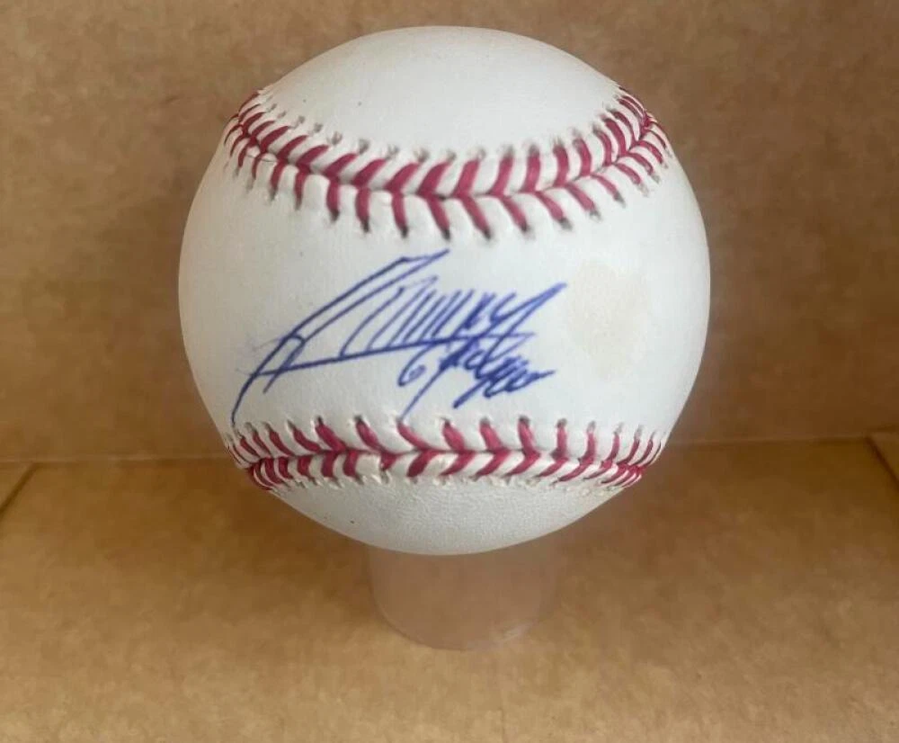 MELVIN MORA ORIOLES/METS SIGNED AUTOGRAPHED M.L. BASEBALL BAS AUTH
