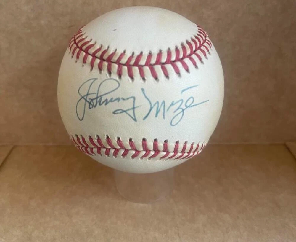 JOHNNY MIZE NY GIANT/CARDINALS SIGNED AUTOGRAPHED M.L. BASEBALL BAS AUTH
