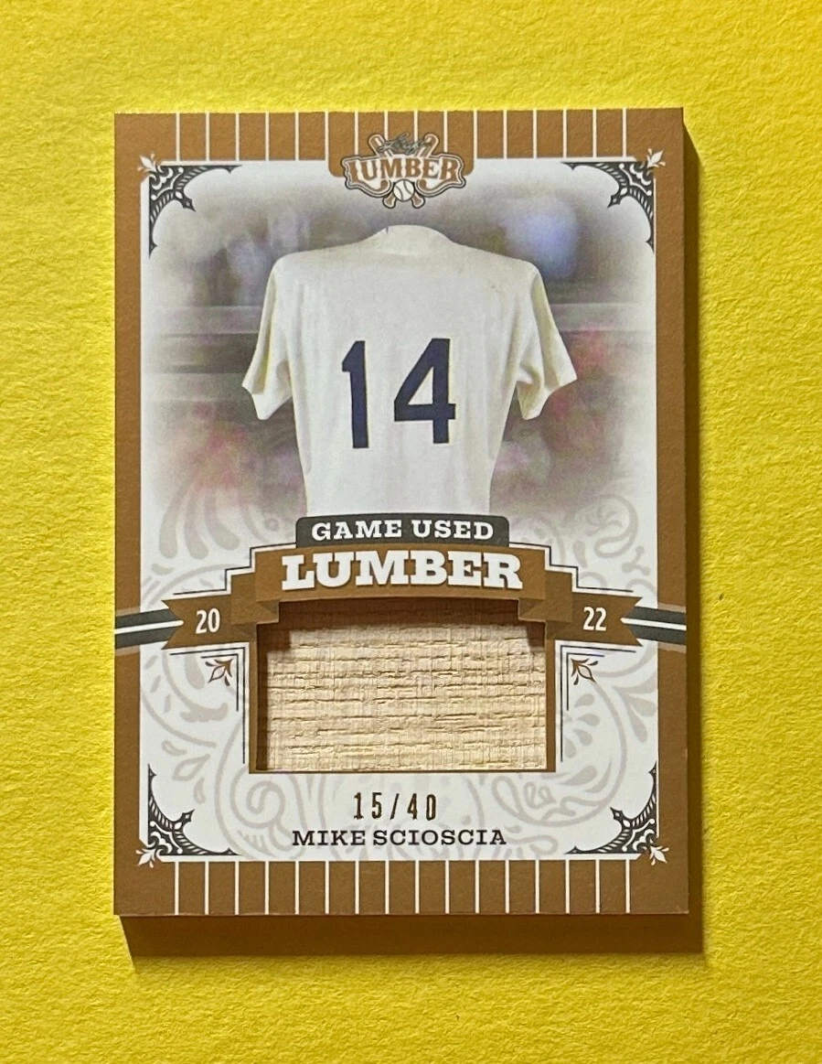 2022 LEAF LUMBER MIKE SCIOSCIA GAME USED BAT RELIC /40 #GUL-91
