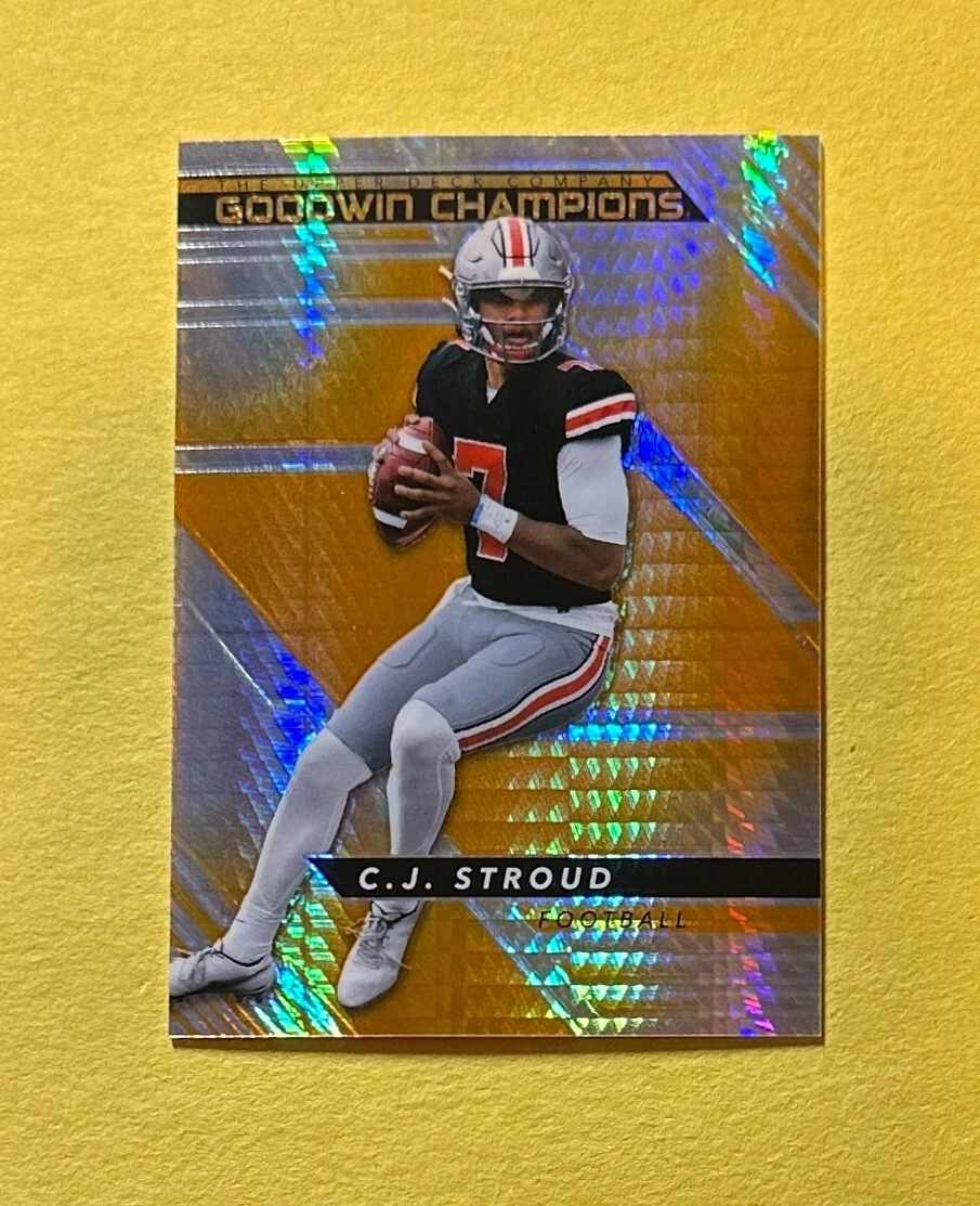 2022 UPPER DECK GOODWIN CHAMPIONS CJ STROUD ORANGE PRISM /499 #GP-CJ
