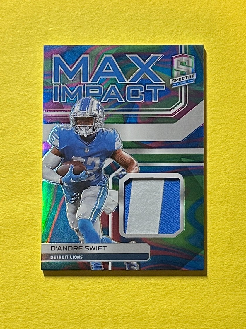 2022 PANINI SELECT D'ANDRE SWIFT MAX IMPACT PATCH SSP /4 #MI-DSW LIONS
