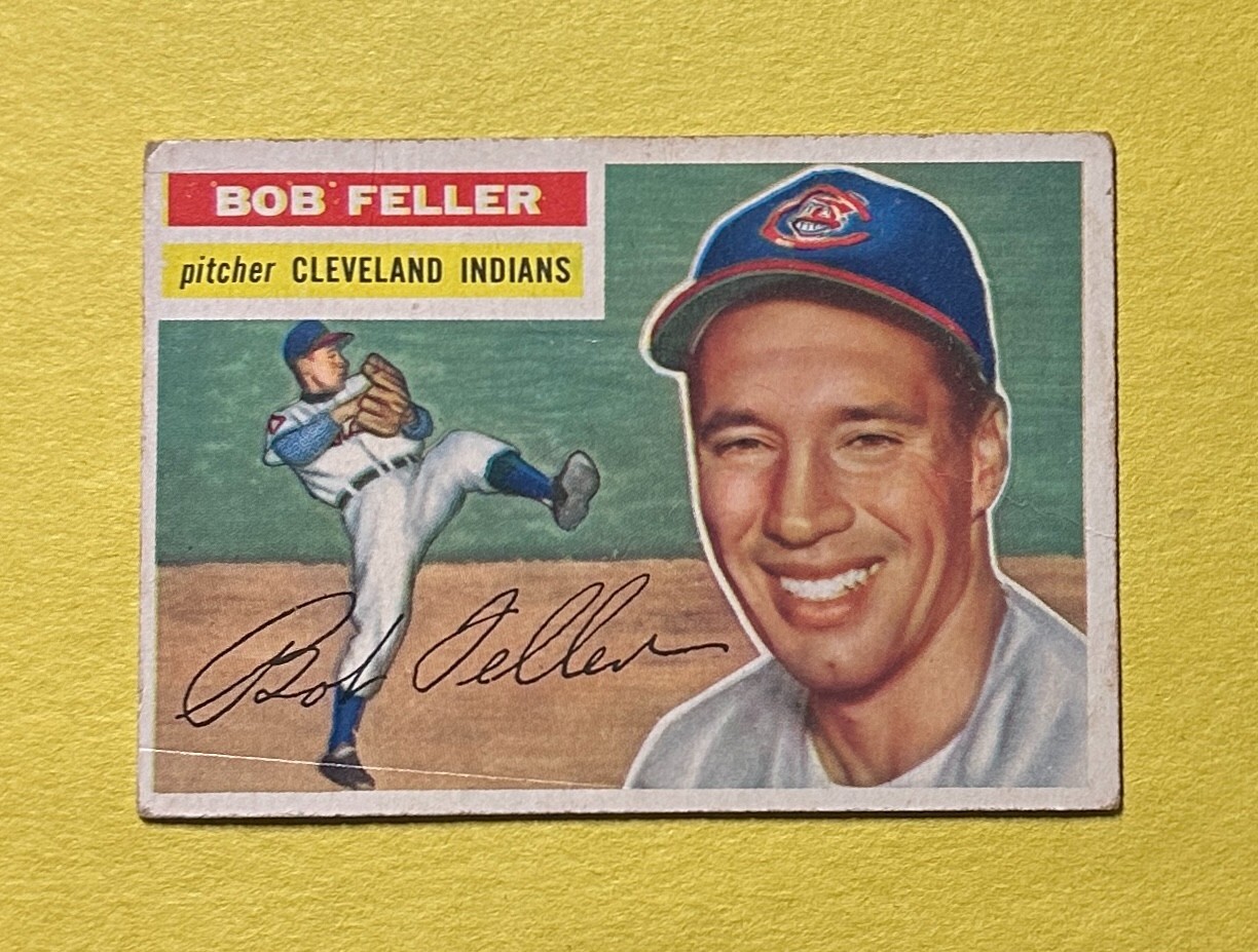1956 TOPPS BOB FELLER #200 CLEVELAND HOF COLLECTIBLE MEMORABILIA
