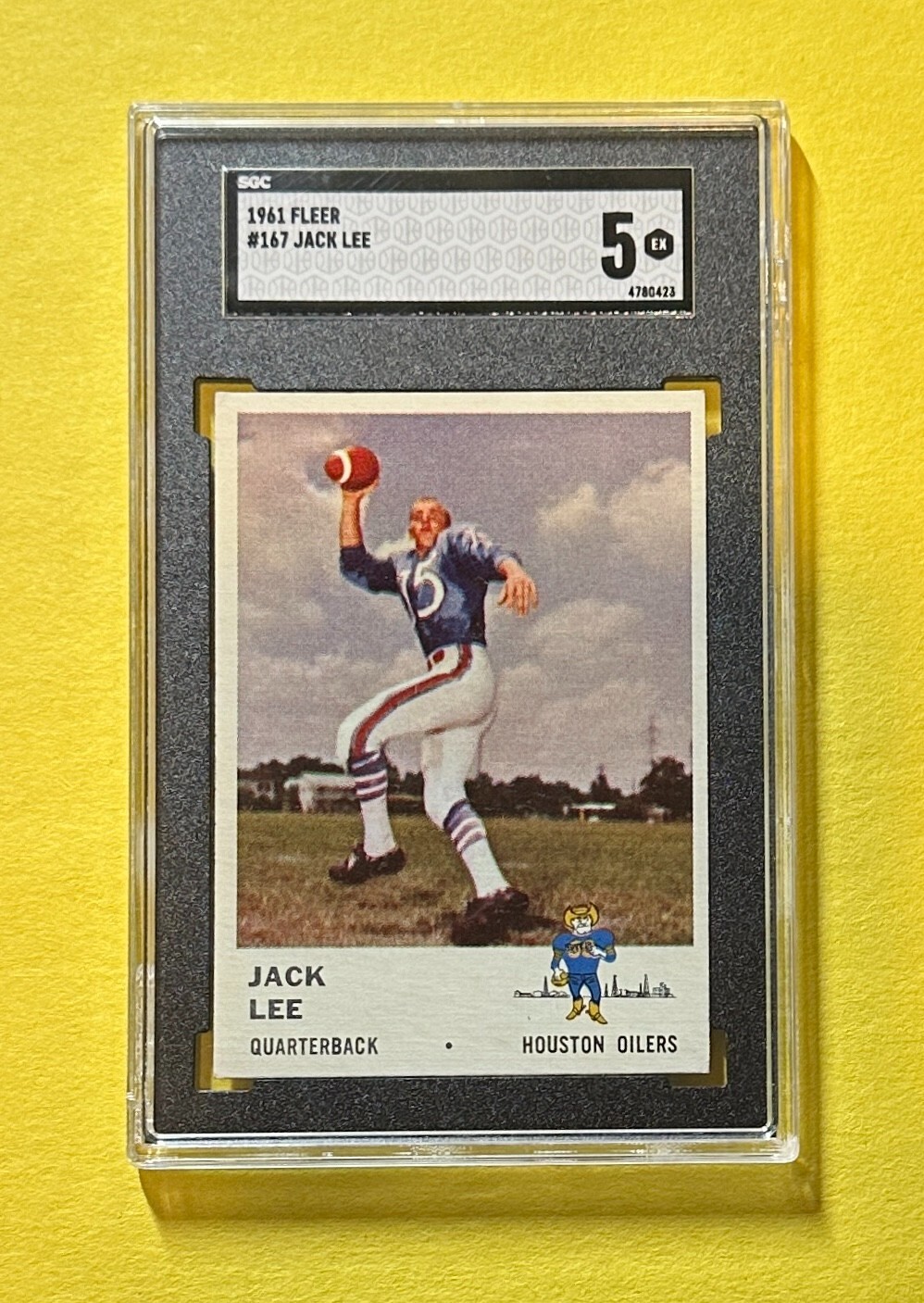1961 FLEER JACK LEE #167 SGC EX 5 OILERS COLLECTIBLE MEMORABILIA