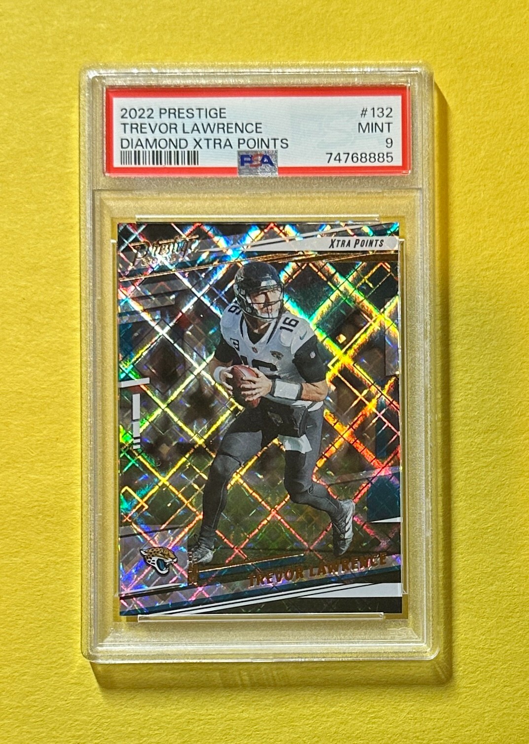 2022 PANINI PRESTIGE TREVOR LAWRENCE DIAMOND XTRA POINTS #132 PSA MINT 9 JAGUARS
