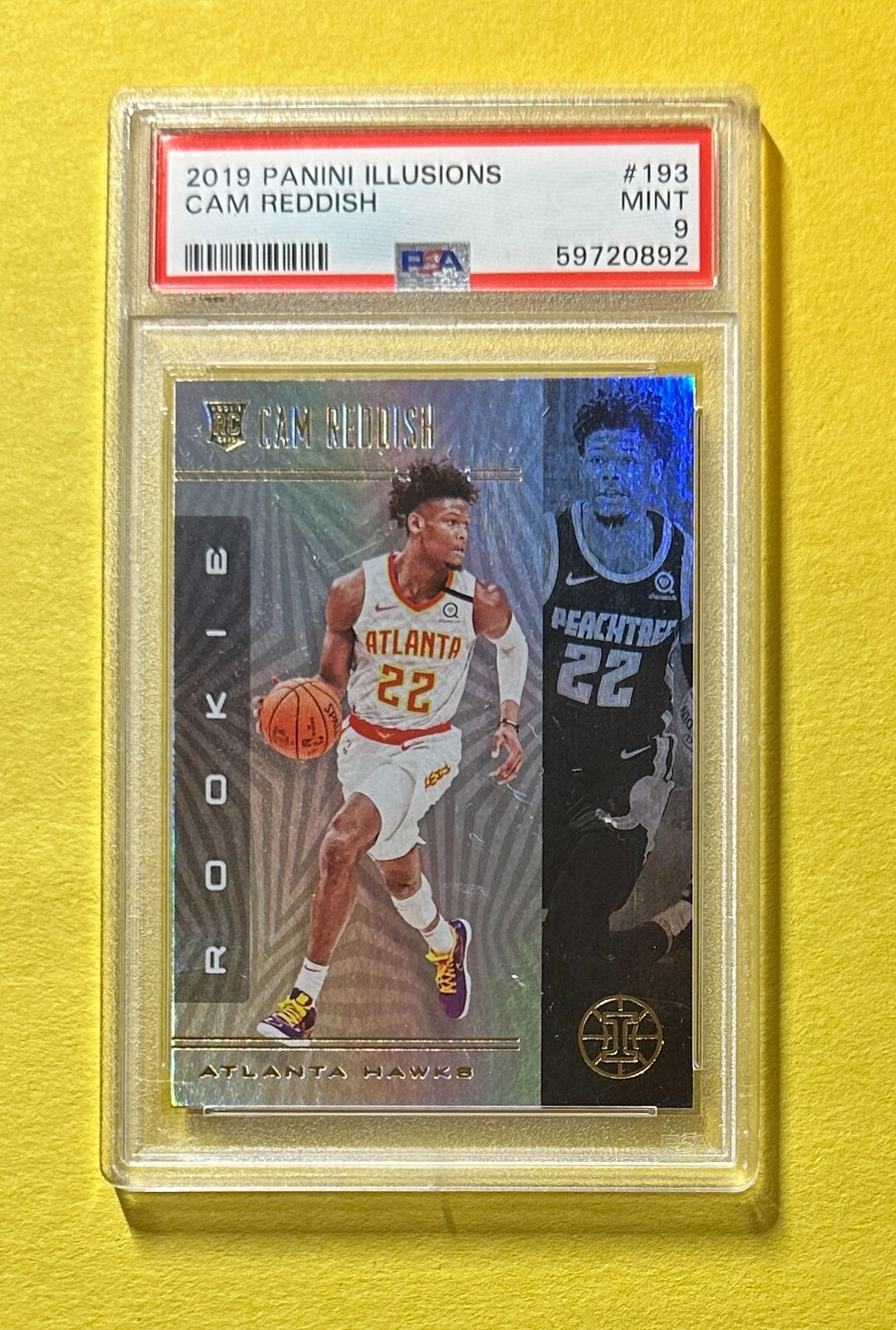 2019-20 PANINI ILLUSIONS CAM REDDISH ROOKIE CARD #193 PSA MINT 9 LAKERS
