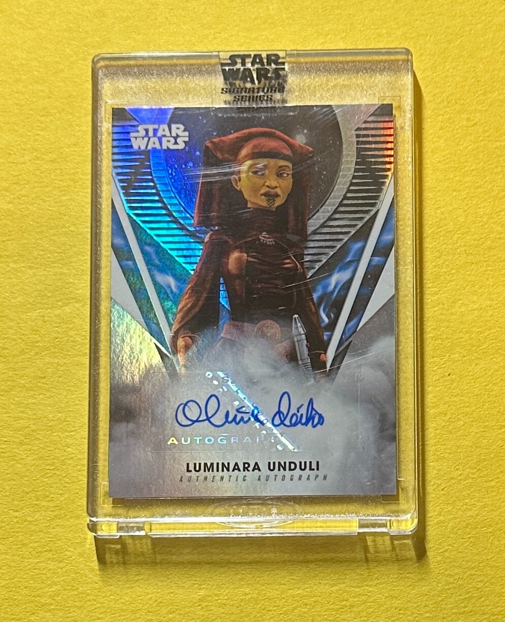 2023 TOPPS STAR WARS SIGNATURE SERIES OLIVIA D'ABO AS LUMINARA UNDULI AUTO #A-OD
