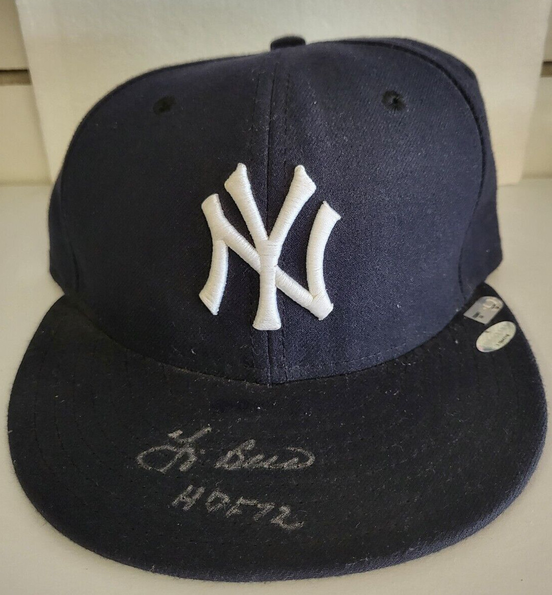 YOGI BERRA HOF 72 NY YANKEES SIGNED AUTOGRAPHED NEW ERA HAT IRONCLAD MLB HOLO COLLECTIBLE MEMORABILIA
