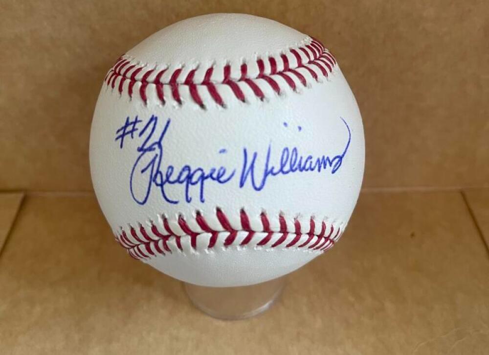 REGGIE WILLIAMS DODGERS #21 SIGNED AUTO M.L. BASEBALL BECKETT AUTH
