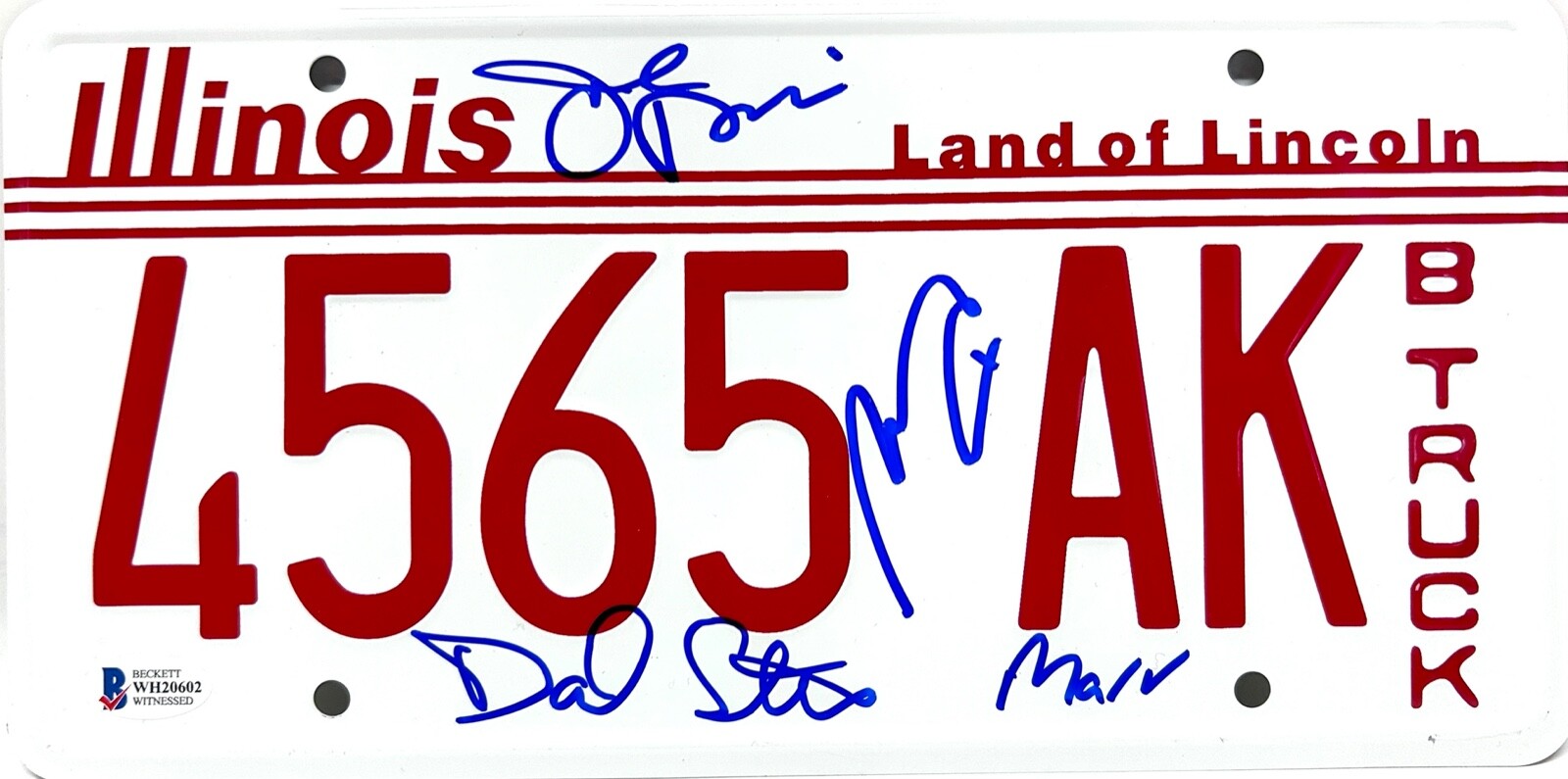 MACAULAY CULKIN DANIEL STERN JOE PESCI Signed Autograph License Plate BAS COA
