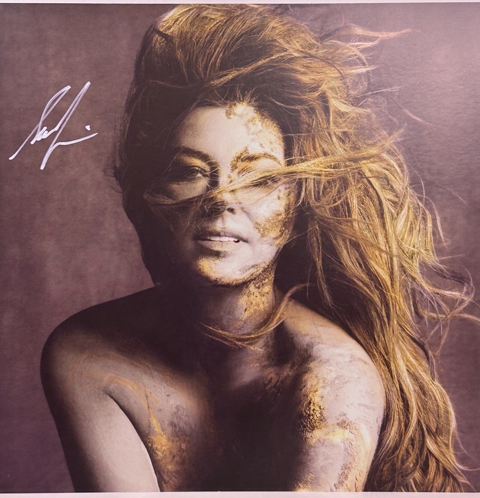 SHANIA TWAIN Signed Autograph LP Insert 