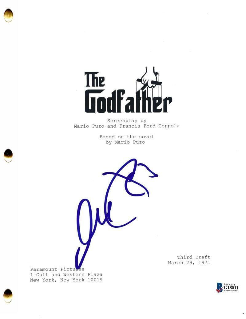 AL PACINO SIGNED THE GODFATHER FULL SCRIPT AUTHENTIC AUTOGRAPH BECKETT