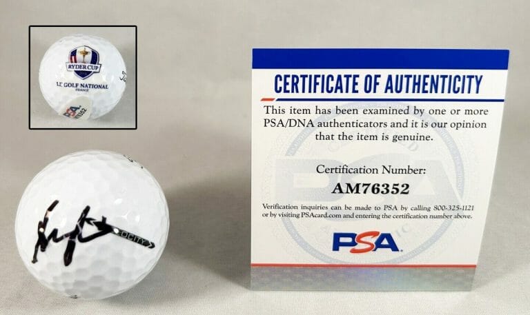 ALEX NOREN SIGNED GOLF BALL 2018 RYDER CUP PSA/DNA COA
 COLLECTIBLE MEMORABILIA