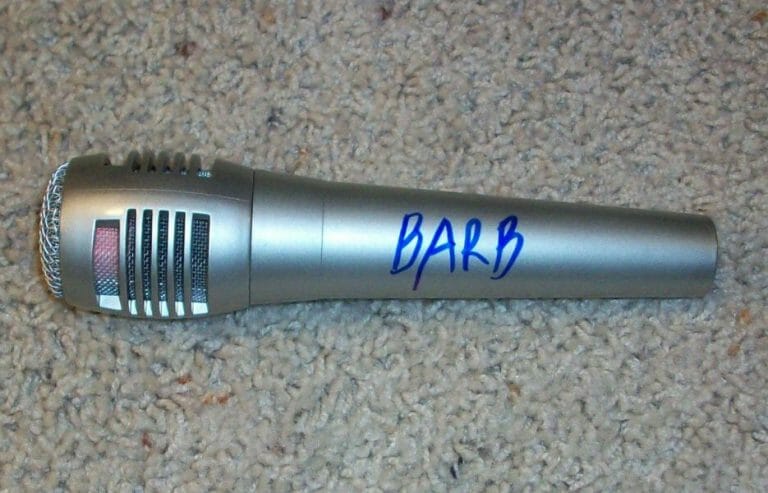 BELLE BRIGADE SIGNED AUTOGRAPH MICROPHONE W/EXACT PROOF ETHAN & BARBARA GRUSKA
 COLLECTIBLE MEMORABILIA
