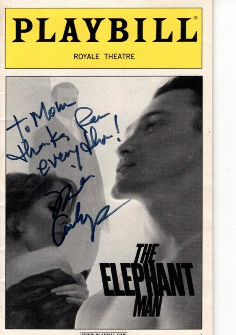 BILLY CRUDUP AUTOGRAPHED SIGNED THE ELEPHANT MAN PLAYBILL – TO MOM
 COLLECTIBLE MEMORABILIA