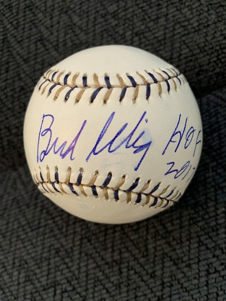 BUD SELIG SIGNED BASEBALL OFFICIAL RAWLINGS ROMLB BREWERS 2002 ALL STAR GAME
 COLLECTIBLE MEMORABILIA