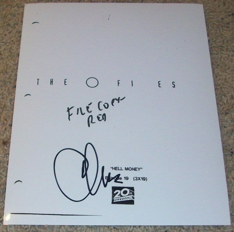 CHRIS CARTER SIGNED AUTOGRAPH X-FILES HELL MONEY FULL SCRIPT 59 PAGES
 COLLECTIBLE MEMORABILIA