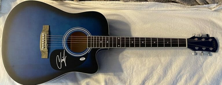 CHRIS JANSON SIGNED AUTOGRAPHED BUY ME A BOAT FULL SIZE GUITAR PSA/DNA
 COLLECTIBLE MEMORABILIA