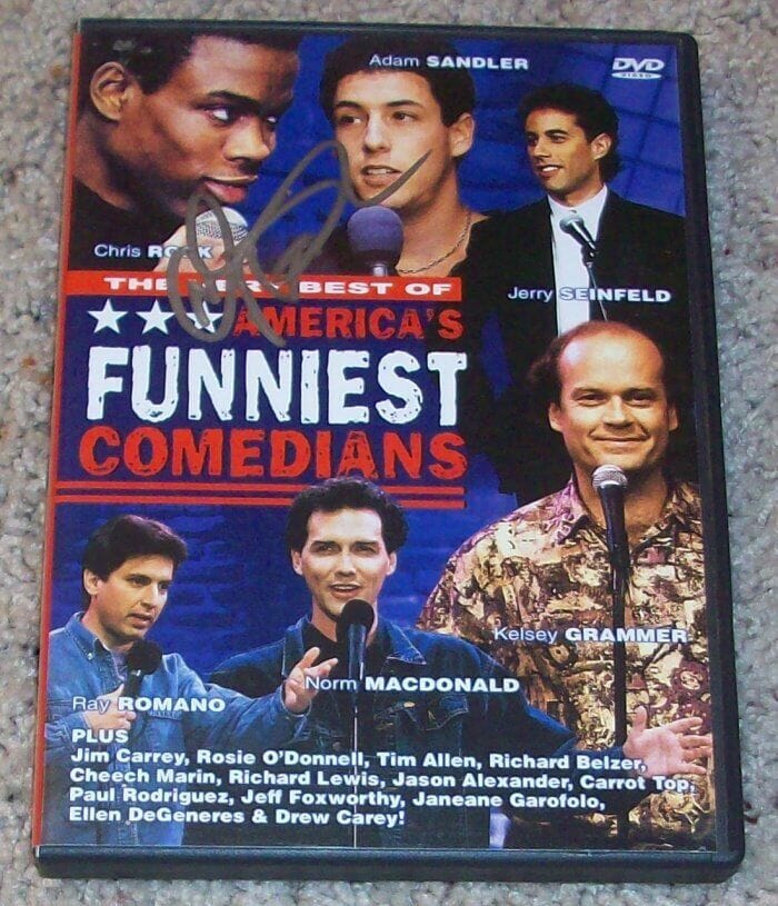 CHRIS ROCK SIGNED AUTOGRAPH AMERICA’S FUNNIEST COMEDIANS DVD COVER W/PROOF
 COLLECTIBLE MEMORABILIA