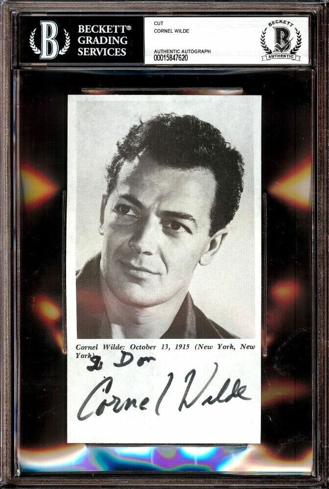 CORNEL WILDE SIGNED AUTOGRAPHED CUT SIGNATURE A SONG TO REMEMBER BAS SLABBED
 COLLECTIBLE MEMORABILIA