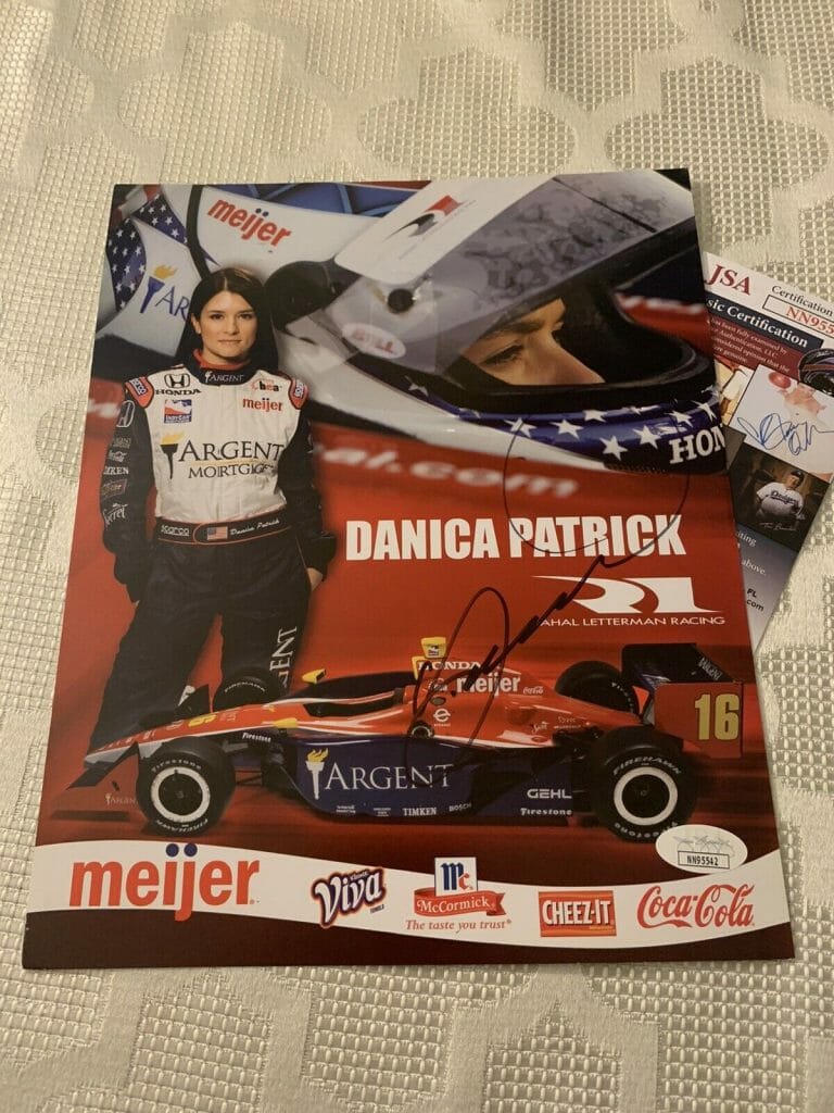 DANICA PATRICK SIGNED INDIANAPOLIS 500 PROMO HERO CARD JSA AUTHENTICATED COA
 COLLECTIBLE MEMORABILIA