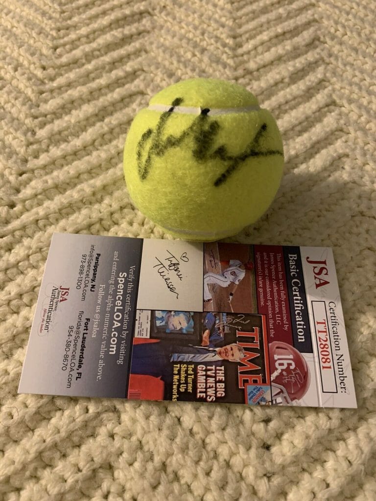 DANIIL MEDVEDEV SIGNED TENNIS BALL AUTOGRAPHED JSA AUTHENTICATION COA
 COLLECTIBLE MEMORABILIA