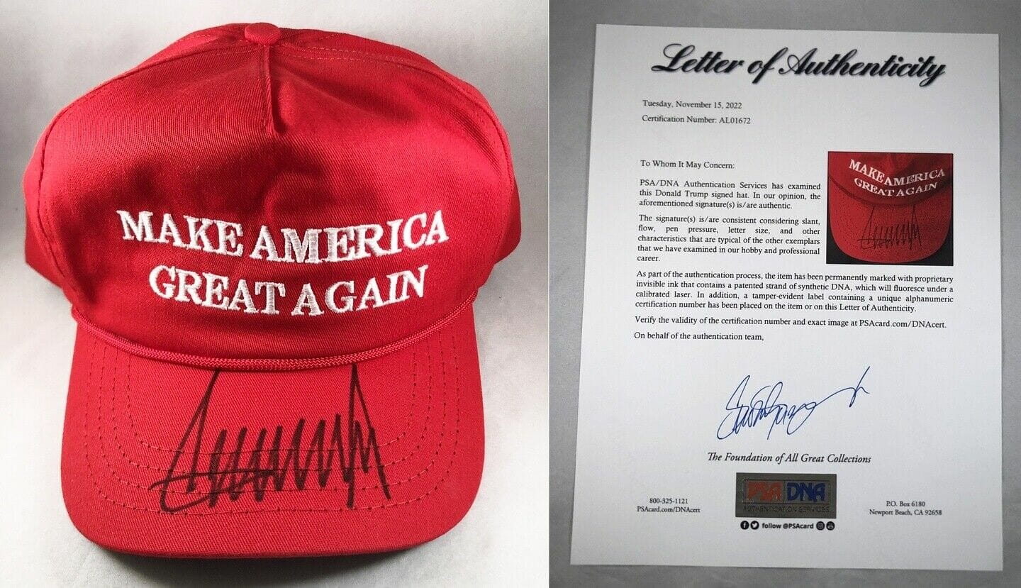 Trump 2025 autographed hat